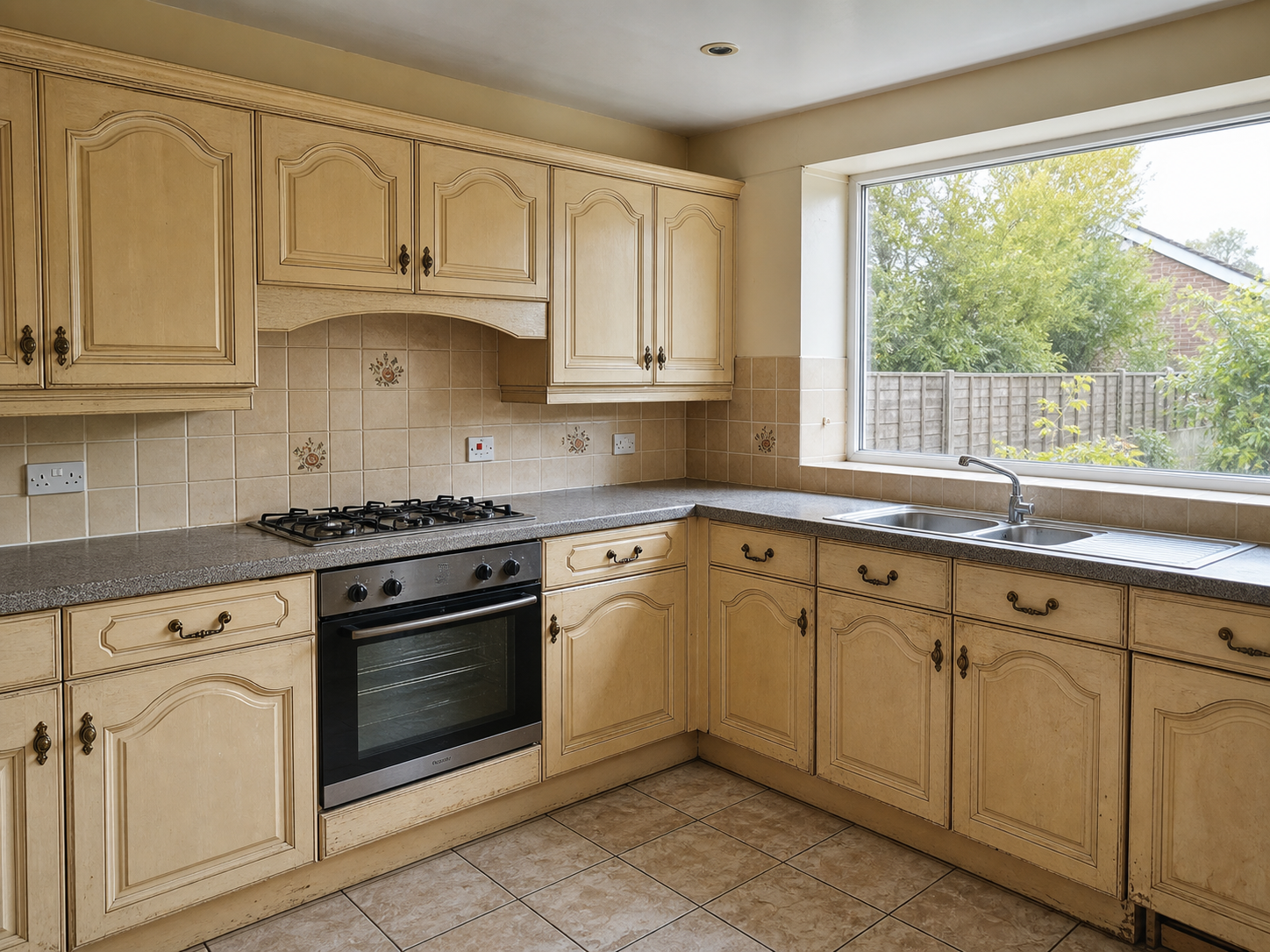 Before kitchen spraying