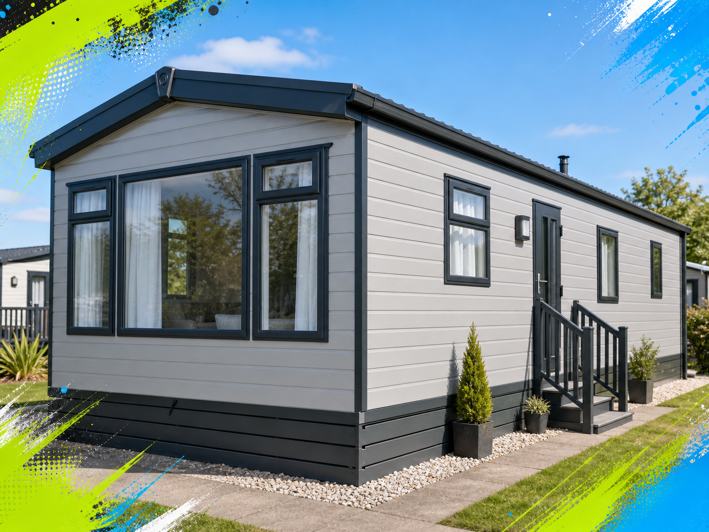 Static caravan and cladding spraying Nottingham